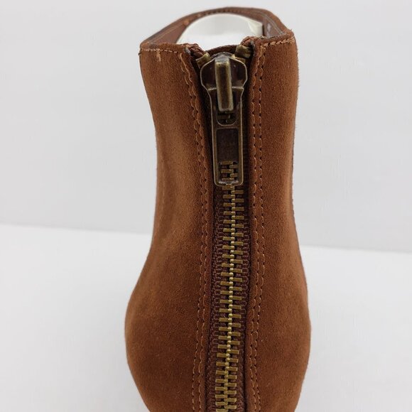 JustFab Grace Womens Size 10 Cognac Brown Booties - Picture 9 of 11